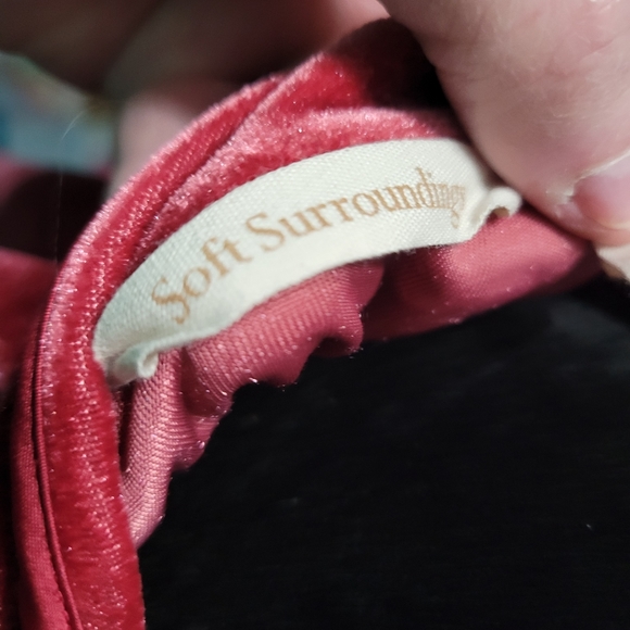 Soft Sorroundings Red Velvet Long Sleeved Shirt XL - Picture 7 of 7